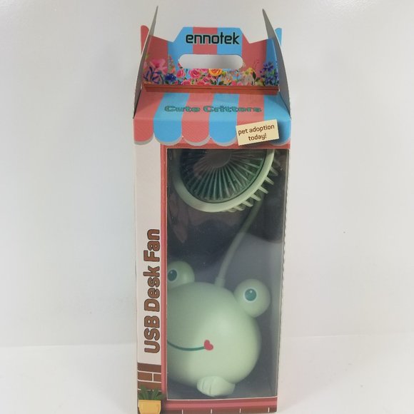 Mint Frog Ennotek USB Desk Fan pencil sharpener Great gift for coworkers